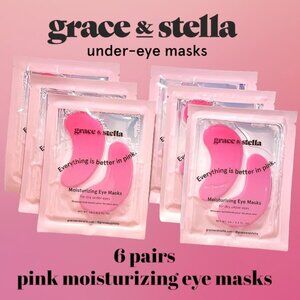➡️ 2/$25 ⬅️ Grace & Stella—Pink 💗Moisturizing💗 Eye Masks—6 Pairs *New*